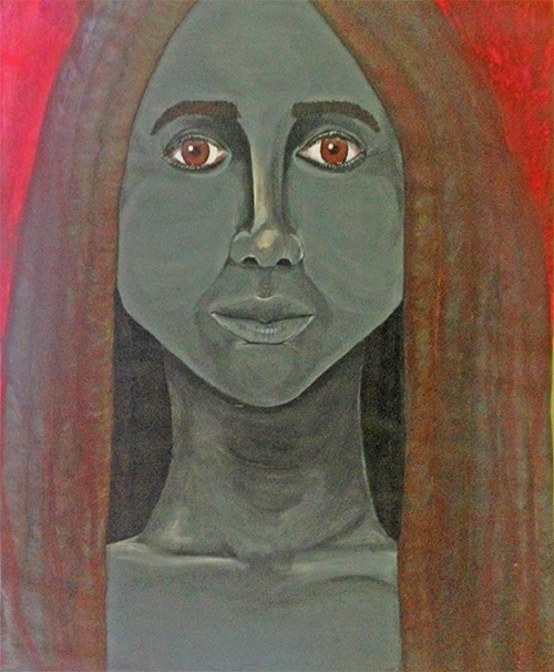 "The First Time Ever I Saw Your Face," acrylic on drawing paper. 14" x 17".